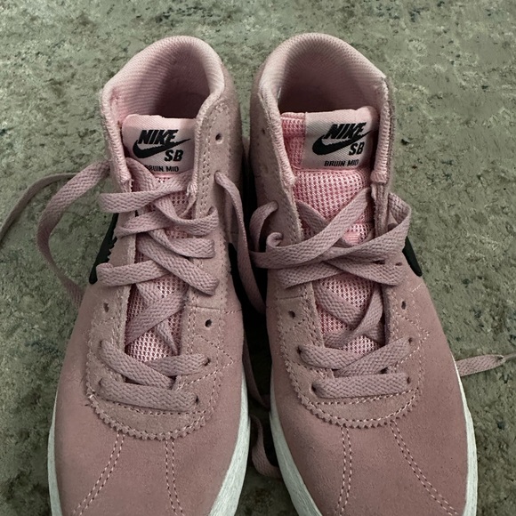 Nike Women's Pink and Black High-Top Sneakers - Picture 2 of 4